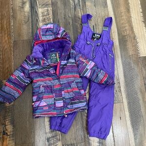 Jupa 2pc SET Waterproof snow coat bibs girl 4